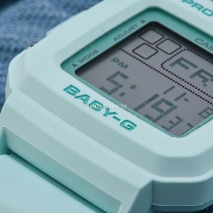 Casio Baby-G BGD-10-3DR Ladies Digital Dial Light Green Resin Band