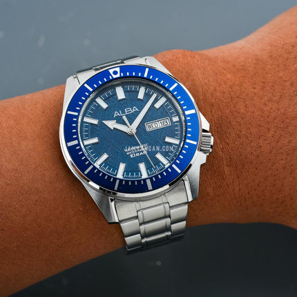Alba Mechanical AL4715X1 Automatic Men Blue Dial Stainless Steel Strap