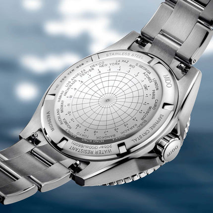 MIDO Ocean Star M026.629.11.041.00 GMT Blue Dial Stainless Steel Strap SPECIAL EDITION + Extra Strap