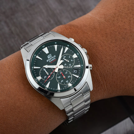 Casio Edifice EFV-630D-3AVUDF Chronograph Green Dial Stainless Steel Band