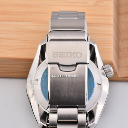 Seiko Prospex SPB383J1 Baby Marinemaster GMT Save the Ocean Black Dial Stainless Steel Strap