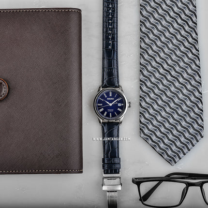 Seiko Presage Shippo Enamel SPB075J1 Baselworld 2018 Automatic Blue Dial Blue Leather Strap