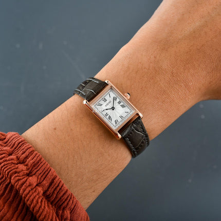 Seiko Classic SWR096P1 Tank Discover More Ladies White Dial Leather Strap