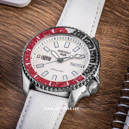Seiko 5 Sports SRPF19K1 Street Fighter Ryu Unshakeable Fist Nylon-Leather Strap Limited Edition