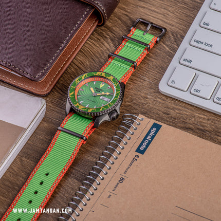 Seiko 5 Sports SRPF23K1 Street Fighter Blanka Call Of The Wild Dual Tone Nylon Strap Limited Edition