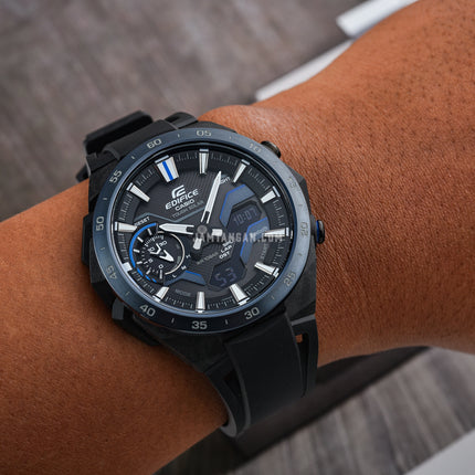 Casio Edifice ECB-2200PB-1ADF Men Windflow Digital Analog Black Dial Black Resin Band