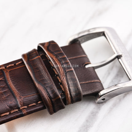 Seiko Chronograph SSB385P1 Green Dial Brown Leather Strap