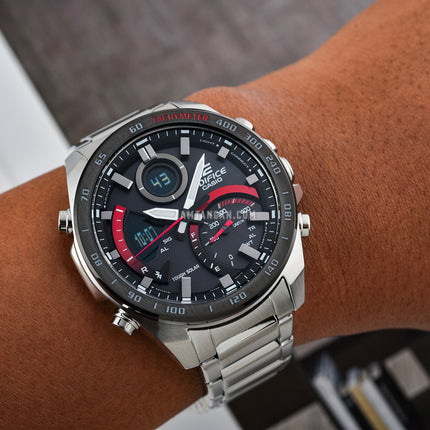 Casio Edifice ECB-900DB-1ADR Men Digital Analog Dial Stainless Steel Band
