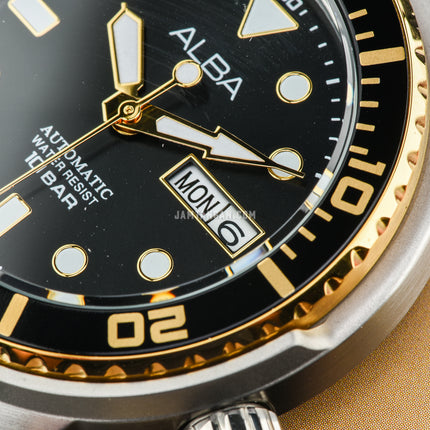 Alba Mechanical AL4250X1 Automatic Man Black Dial Black Rubber Strap