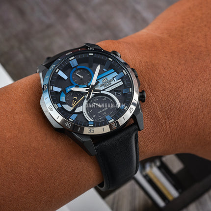 Casio Edifice EQS-940NL-1AVUDF Nighttime Drive Series Solar Chronograph Black Leather Band