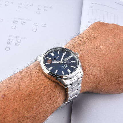 Alba Mechanical AL4151X1 Blue Dial Stainless Steel Strap