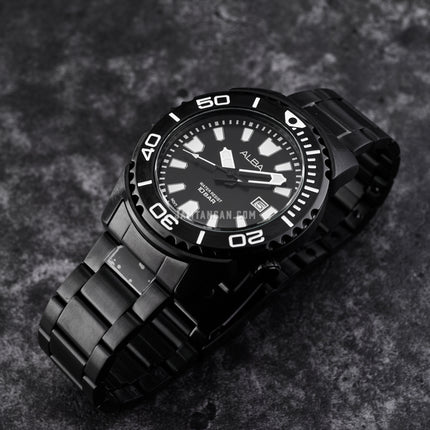 Alba Active AG8M01X1 Men Black Dial Black Stainless Steel Strap