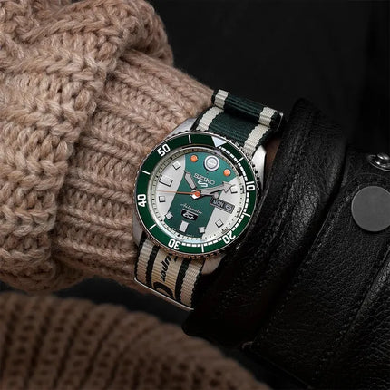 Seiko 5 Sports SRPJ49K1 Honda Super Cub Dual Tone Dial Dual Tone Nylon Strap Limited Edition