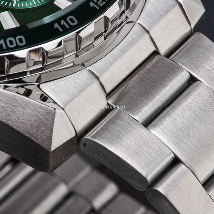 Alba Signa AX7007X1 Men Chronograph Green Dial Stainless Steel Strap