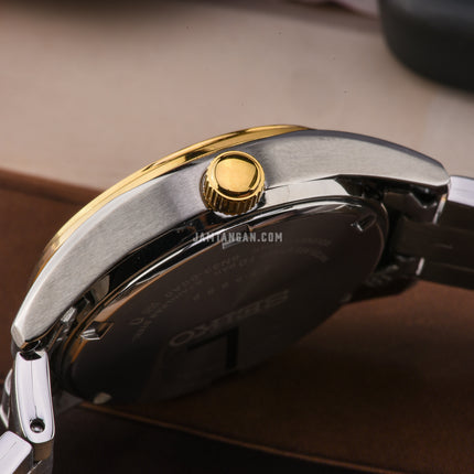 Seiko Ladies SUR454P1 Discover More Silver Dial Dual Tone Stainless Steel Strap