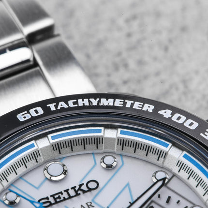 Seiko Solar SSC121P1 Chronograph Silver Dial Stainless Steel Strap