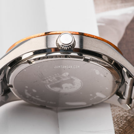 Alba Prestige AS9D30X1 Silver White Patterned Dial Stainless Steel Strap