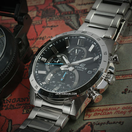 Casio Edifice EFR-571D-1AVUDF Chronograph Black Dial Stainless Steel Strap