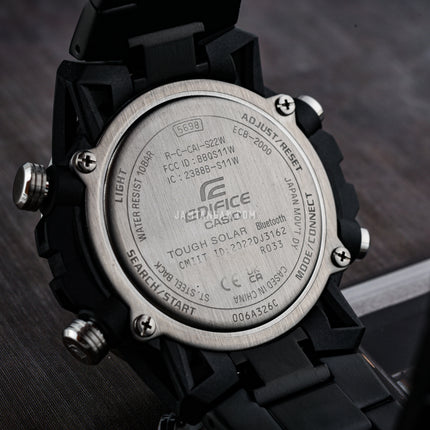 Casio Edifice ECB-2000DD-1ADF Men Sospensione Digital Analog Dial Gunmetal Stainless Steel Band