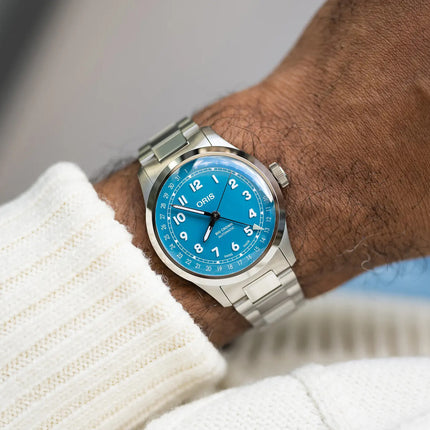 Oris Big Crown 01-754-7798-4065-07-8-20-06 Pointer Date Blue Dial Stainless Steel Strap