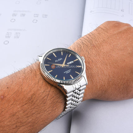 Alba Mechanical AL4237X1 Automatic Man Blue Dial Stainless Steel Strap