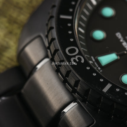 Seiko Prospex SRPK43K1 King Turtle Black Series Night Vision Diver Black Stainless Steel Strap