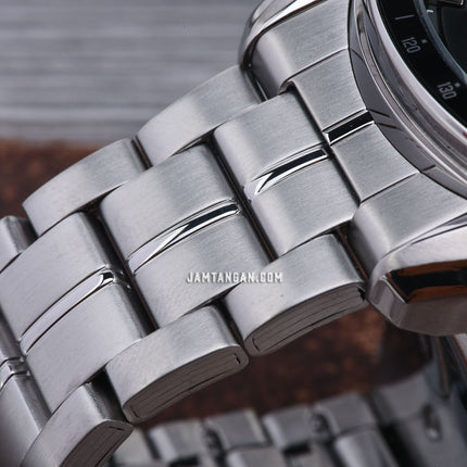 Alba Signa A4B015X1 Chronograph Men Black Dial Stainless Steel Strap