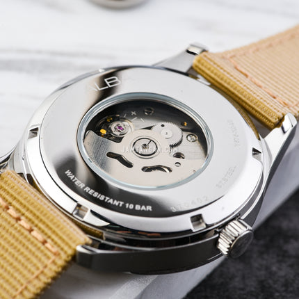 Alba Mechanical Field Military AL4221X1 Men Beige Dial Beige Nylon Strap