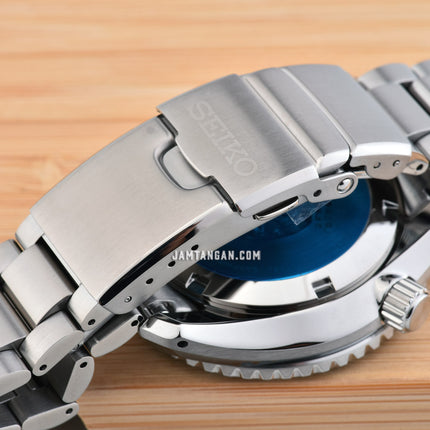 Seiko Prospex SPB383J1 Baby Marinemaster GMT Save the Ocean Black Dial Stainless Steel Strap