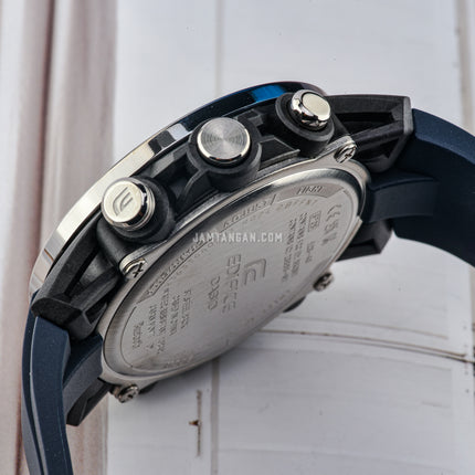 Casio Edifice ECB-40NP-1ADF Nighttime Drive Series Digital Analog Dial Blue Navy Resin Band