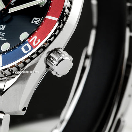 Seiko Prospex SPB181J1 PADI Sumo Pepsi Automatic Black Dial Stainless Steel Strap
