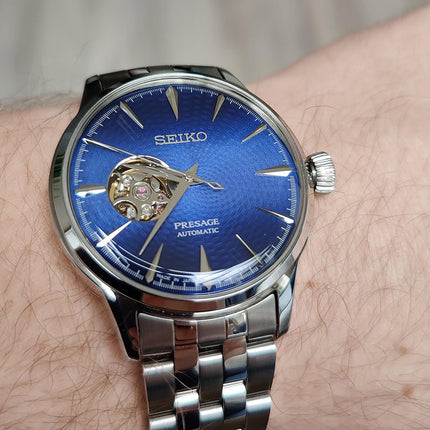 Seiko Presage SSA439J1 Cocktail Time Blue Acapulco Automatic Blue Dial Stainless Steel Strap