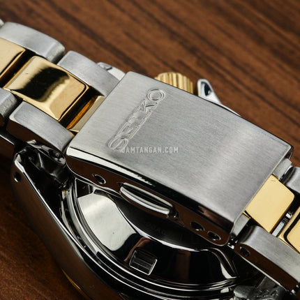 Seiko 5 Sports SRE004K1 SKX Sports Style Automatic White Dial Dual Tone Stainless Steel Strap