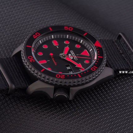 Seiko 5 Sports SRPD83K1 5KX SKX Sports Style Automatic Black Dial Black Nylon Strap