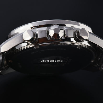 Alba Signa A4B015X1 Chronograph Men Black Dial Stainless Steel Strap