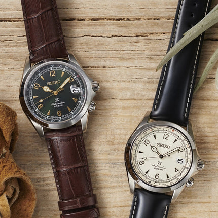 Seiko Prospex SPB121J1 Alpinist Green Dial Brown Leather Strap