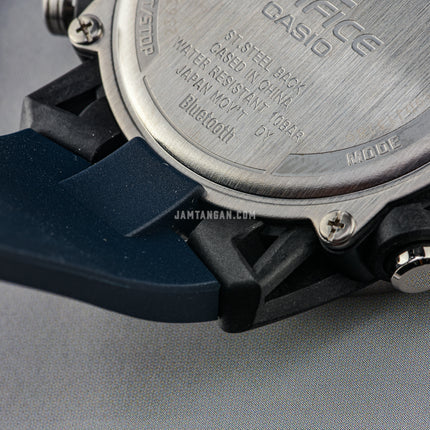 Casio Edifice ECB-40NP-1ADF Nighttime Drive Series Digital Analog Dial Blue Navy Resin Band