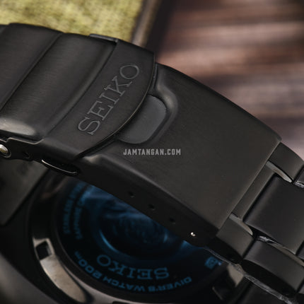 Seiko Prospex SRPK43K1 King Turtle Black Series Night Vision Diver Black Stainless Steel Strap