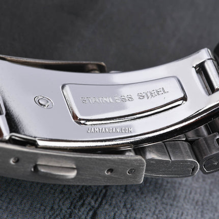 Alba Mechanical A3B021X1 Automatic Men Blue Pattern Dial Stainless Steel Strap