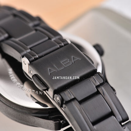 Alba Prestige ARX023X1 Ladies Black Dial Black Stainless Steel Strap