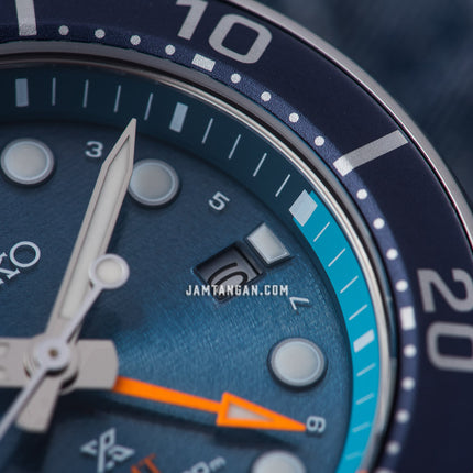 Seiko Prospex SFK001J1 Sumo Aqua Solar GMT Divers Sea Blue Dial Stainless Steel Strap