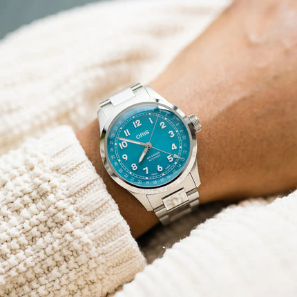 Oris Big Crown 01-754-7798-4065-07-8-20-06 Pointer Date Blue Dial Stainless Steel Strap