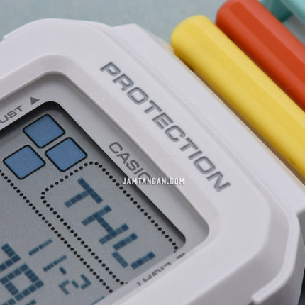 Casio Baby-G + Plus BGD-10L-7DR Ladies Digital Dial White Resin Band