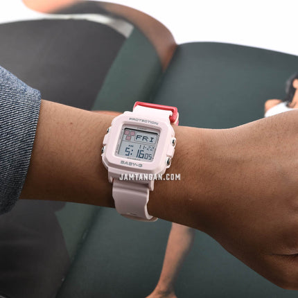 Casio Baby-G + Plus BGD-10L-4DR Ladies Digital Dial Light Pink Resin Band