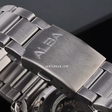 Alba Mechanical A3B015X1 Automatic Men Green Gradient Dial Stainless Steel Strap