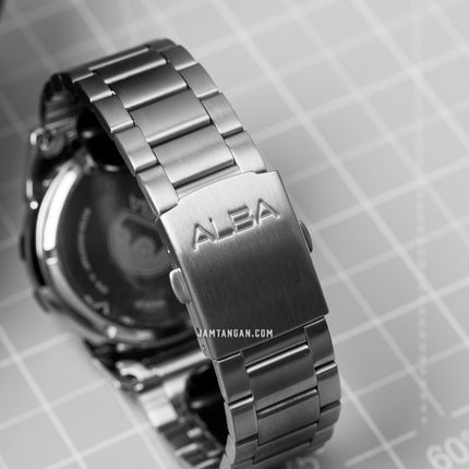 Alba AL4417X1 Automatic Men Red Dial Stainless Steel Strap