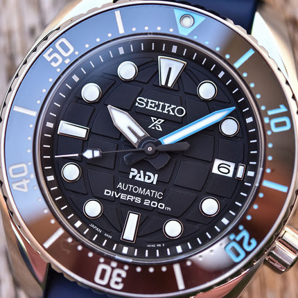 Seiko Prospex SPB325J1 King Sumo Automatic Divers Black Dial Silicone Strap PADI Special Edition