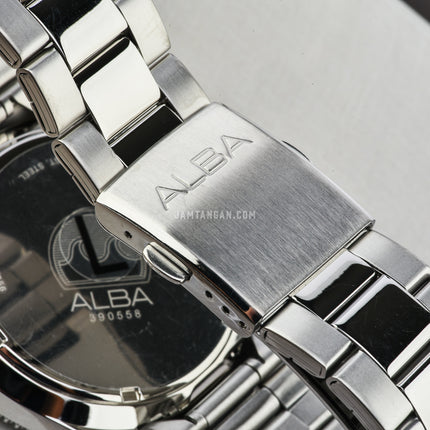 Alba Active AS9T15X1 Men Black Patterned Dial Stainless Steel Strap