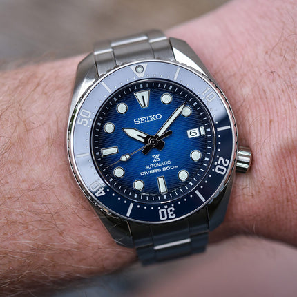 Seiko Prospex SPB321J1 King Sumo Automatic Divers 200M Blue Dial Stainless Steel Strap