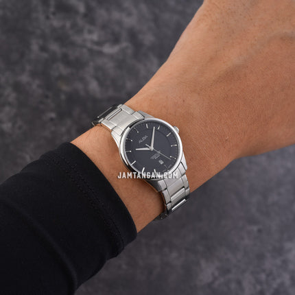 Alba Prestige AH7L75X1 Ladies Black Dial Stainless Steel Strap